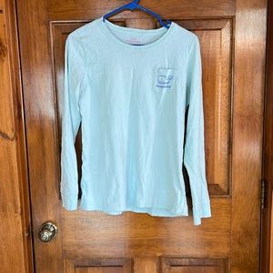 Vineyard Vines Stacked Whale Long-Sleeve Pocket Tee Size Medium